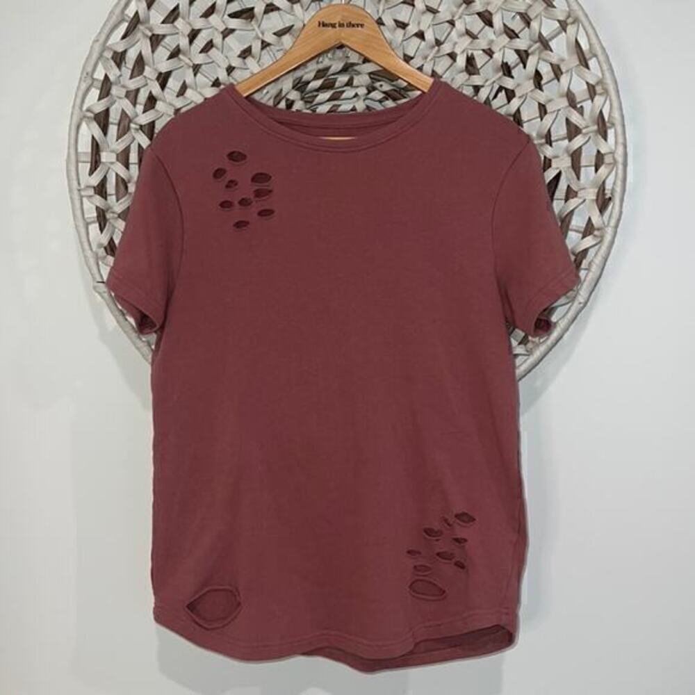 Alphalete blush pink distressed workoit shirt size medium